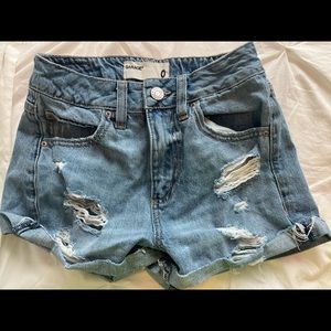 Garage mom jean shorts